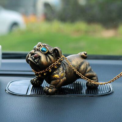 极速2022 Nefw Car Dashboard Ornament Bully Pitbull Dog Doll