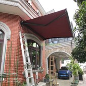 极速安阳遮阳棚伸缩式 定做阳台露 雨s棚防水电动户外防雨遮阳安装