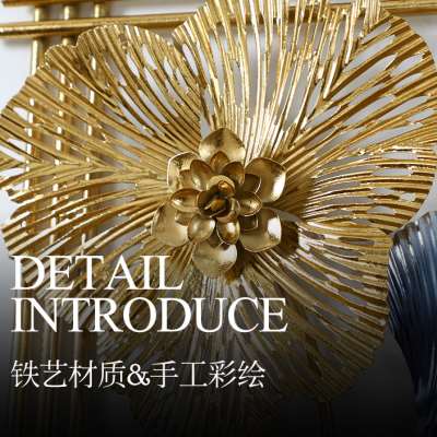 极速银杏叶轻奢壁饰新中r式挂饰客厅背景墙挂件卧室墙上装饰品墙