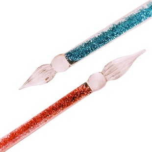 极速送礼水晶玻璃笔蘸水笔学生y用墨水流沙创意蘸墨笔礼盒装猫爪