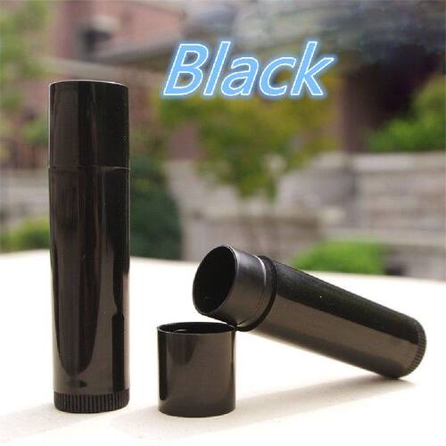 极速Clear Blacjk White Empty lipstick Plastic Lip Balm Conta