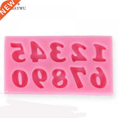 极速LINSBAYWU 0-9 1o0 Number Shape Silicone 3D Mold Cookware