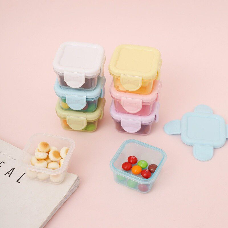 极速4Pcs/1Pcs 60ML/1p50ML PP Kitchen Sealing Box Snack Conta