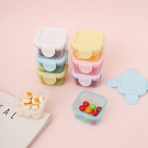 极速4Pcs/1Pcs 60ML/1p50ML PP Kitchen Sealing Box Snack Conta