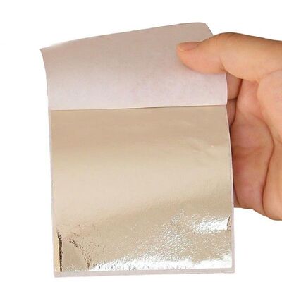 极速100Pcs 9x9cm Rose Gold Sliver Leaf Sheets Foil .Paper