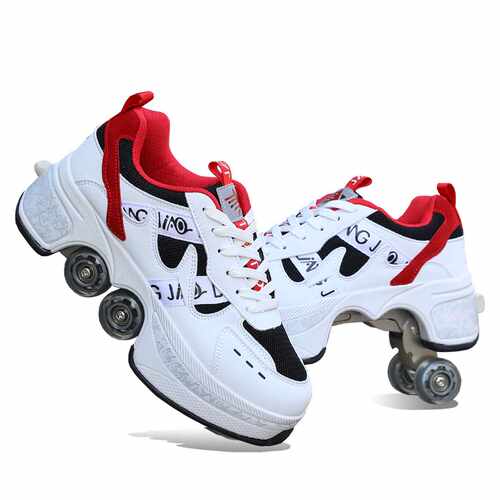 极速Deform Wheel Skates Rovller Skate Shoes With 4-Wheel Cas