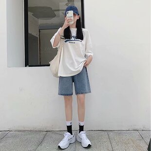 极速Feynzz Fashion Summer Half Women Denim Shorts HigYh Wais