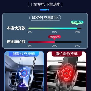 极速北京现代库斯途专用手机x支架库斯图车载无线充电手机架改装