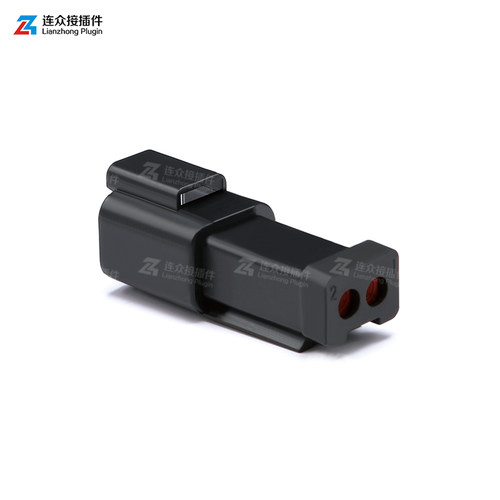 新品DT04-2P-E005 德驰型汽车连接器 2孔黑J色平盖公母DT06-2S-E0