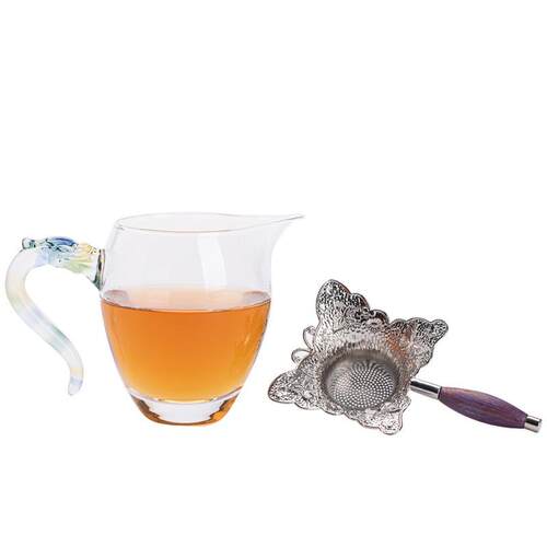 高硼硅玻璃公道杯分茶器茶滤套组茶海防烫加厚公杯过滤一体茶套装
