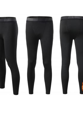 当潮马紧身单裤子加绒紧身衣男跑步运动保暖内衣高弹健身ADMJ03裤