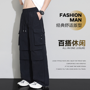 男春季 當(dāng)潮馬美式 工裝 褲 FCZF2701 多休閑寬松百搭高級(jí)感痞帥長褲