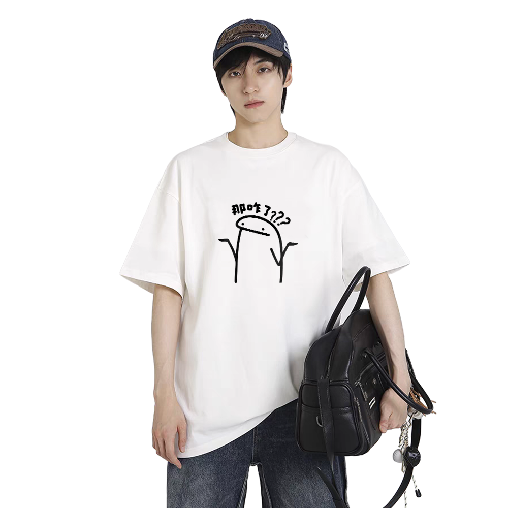当潮马夏季T恤圆领短袖印花情侣宽松男女同款上衣半袖DF034-DCM01