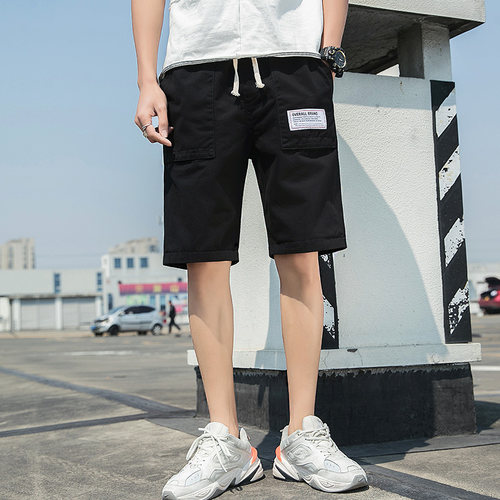 当潮马夏季新款工装短裤男迷彩宽松男生休闲中裤五分裤子尺码偏小
