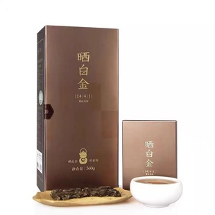 品品香晒白金福鼎白茶1441批咖啡色寿眉2014年高山寿眉老白茶礼盒