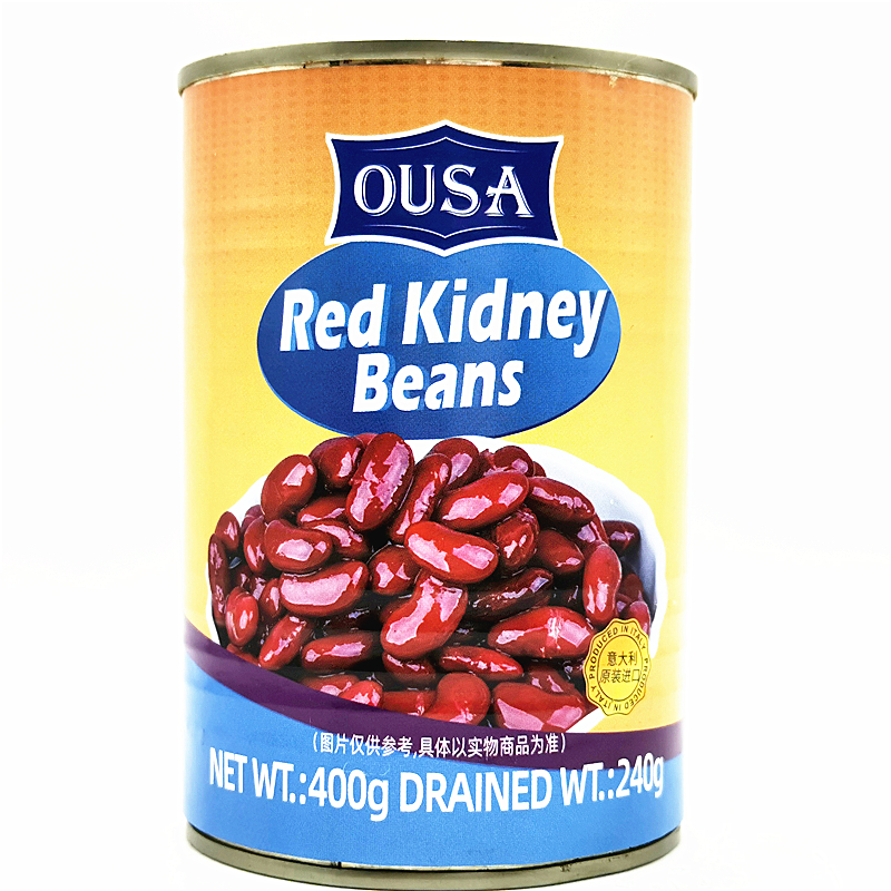Ousa White Beans, Italian imported Ousa white Beans, green Lentils, Tomato sauce, baked Beans, canned instant food 400g thumbnail 4
