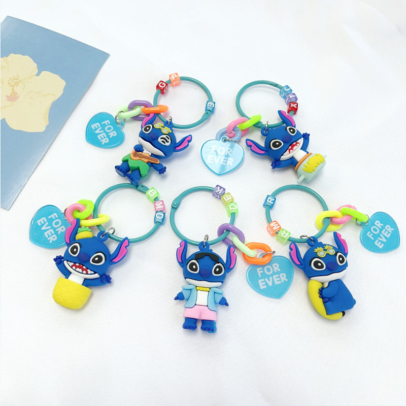 史迪仔手机壳包包挂饰精致女款书包挂件公仔串珠手工DIY创意个性简