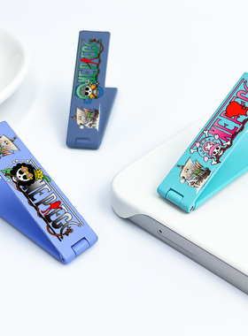 海贼王路飞粘贴手机折叠支架通用个性桌面便携学生网红礼品金属隐形