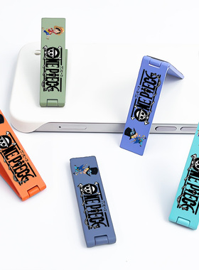 海贼王路飞萨博隐形手机折叠支架个性金属卡通便携粘贴新款桌面学生卡通带图案可爱