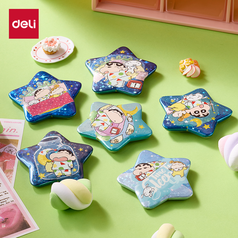 得力蜡笔小新联名夜光徽章正版吧