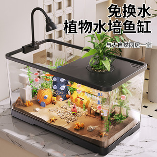 鱼缸小型客厅生态造景过滤制氧一体机2025新款带盖家用桌面金鱼缸
