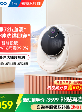 大宇内衣裤洗衣机迷你专用小型全自动家用洗烘一体清洗机MW10H