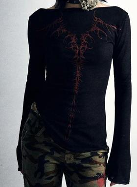 90s Vintage E-girl Emo Clothes Fires Graphic Print Y2K Grung