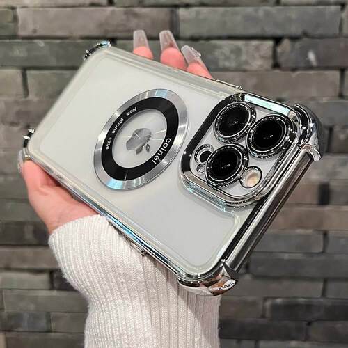 Shockproof magsafe case iPhone15 14 13 12 11 pro max xsmax xr luxury hard cover磁吸透明放大镜手机壳