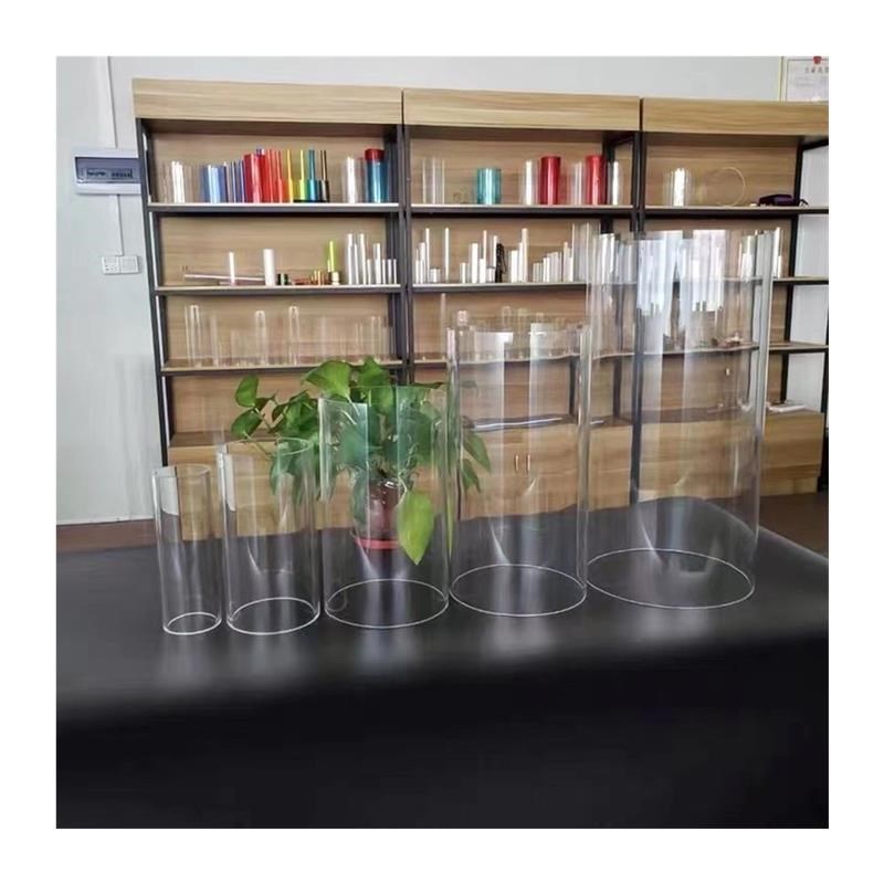 高透明压克力有机玻璃管直径3-1500mm封底打孔圆柱WZ形水族加工