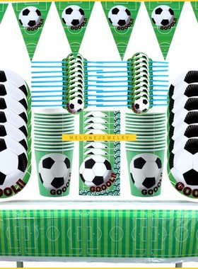 61pcsb/lot Football theme birthday party tableware set Napki