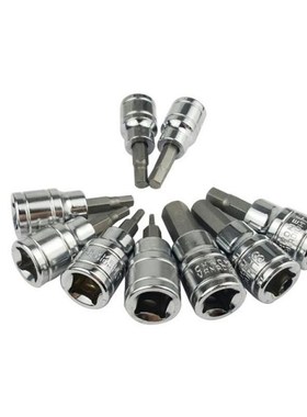 3/8 inch Drive Socket Hexagon Key Drill Set ChromVe Vanadium