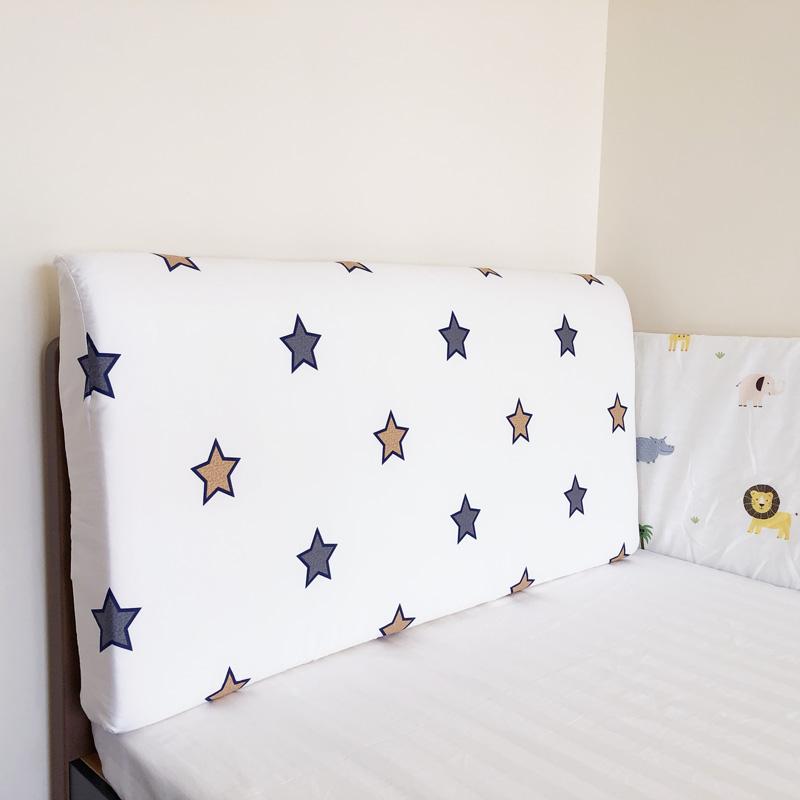 卡通床头靠c垫儿童实木床海绵防撞布艺软包榻榻米大靠背垫贴墙自