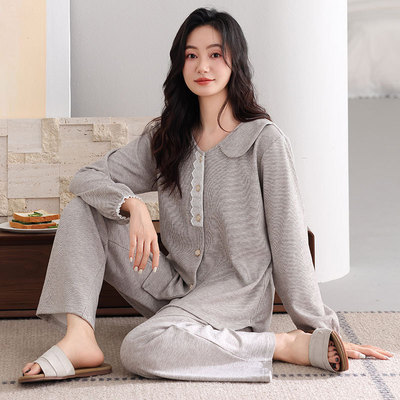日本品质德绒睡衣女秋冬季长袖开衫2025新款休闲家居服薄绒保暖套
