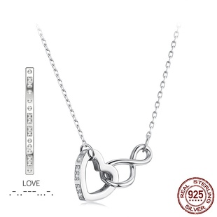 情人节摩斯密码永恒之心项链s925纯银心形百搭送女友锁骨链