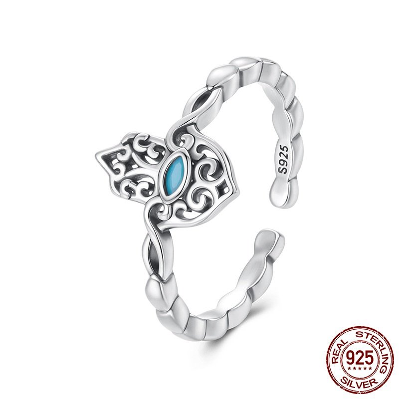 复古个性法蒂玛之手开口戒s925纯银可调节指环戒指饰品,饰品/流行首饰/时尚饰品新,银饰戒指,淘宝优惠券,粉丝福利购,淘宝优惠卷