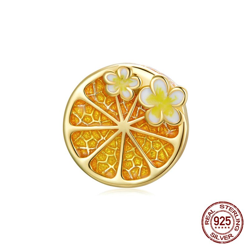 S925纯银樱花柠檬串珠手链