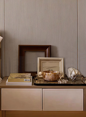 中古老钱风样板间卧室床头柜装饰画珊瑚摆件香薰软装摆件桌面饰品