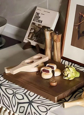 侘寂中古风样板间厨房摆件组合砧板餐板家具展厅台面装饰品