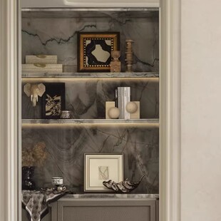 书柜摆件装饰品中古风老钱风创意高档样板房展示柜书房软装陈列