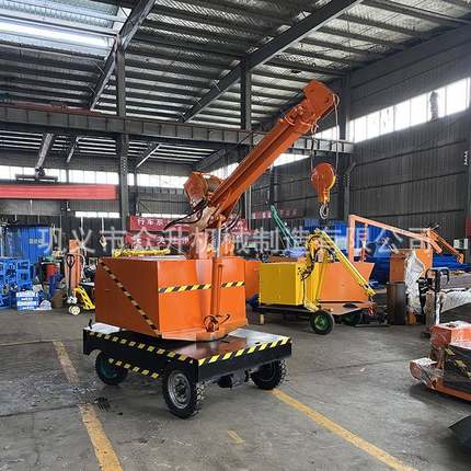 可旋转小吊车注塑车间吊模具用移动吊机2吨充电吊车