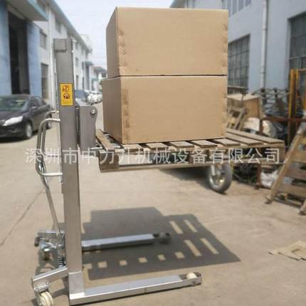 全不锈钢手动电动堆高车04电动工位车轻型升高车液压手推装卸车