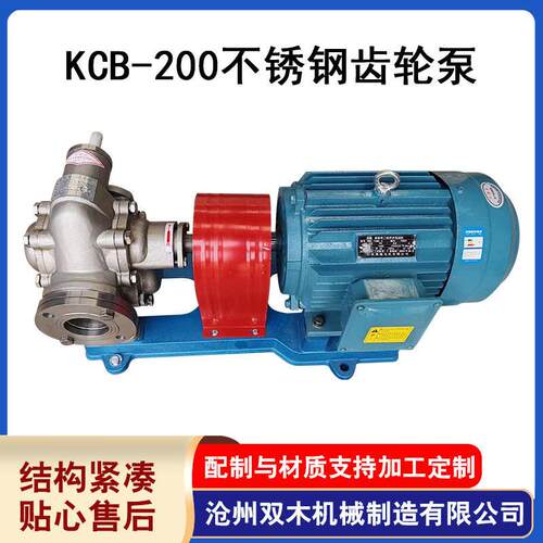 KCB-200不锈钢齿轮泵输送泵小流量齿轮泵卧式电动不锈钢泵