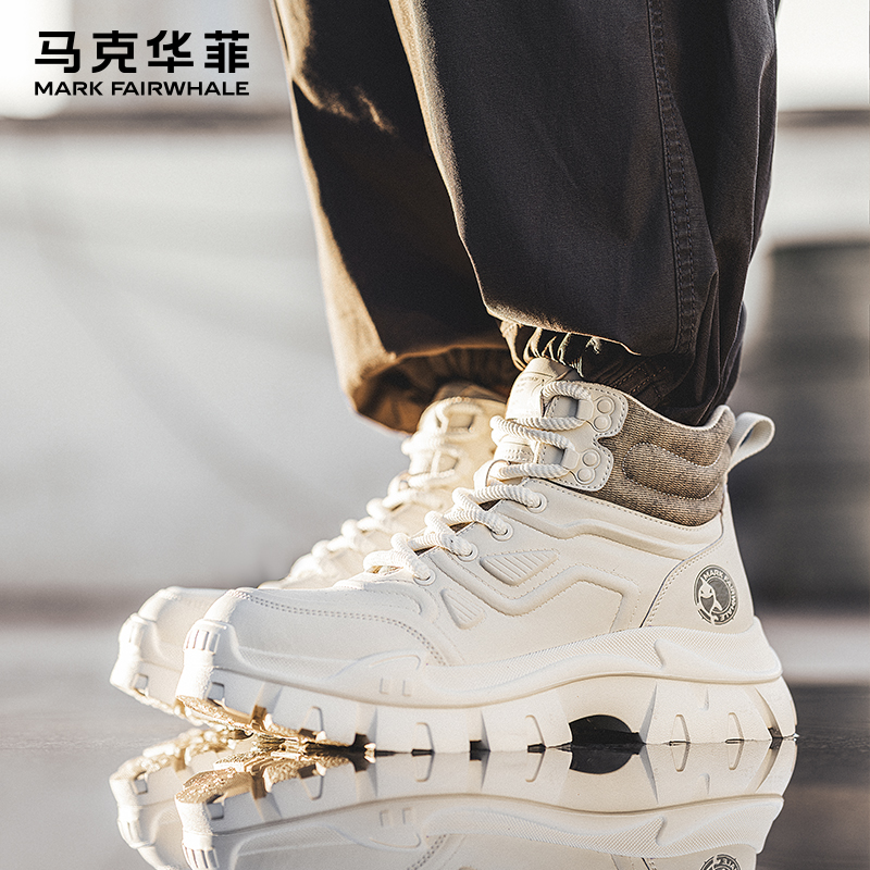 马克华菲官方旗舰男鞋休闲马丁靴
