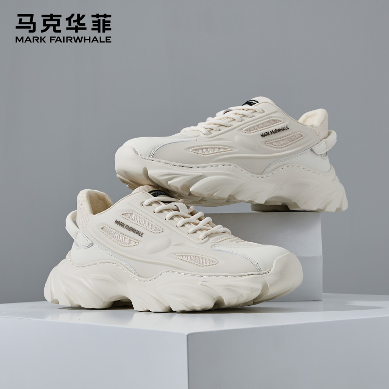 马克华菲老爹鞋增高透气休闲男鞋