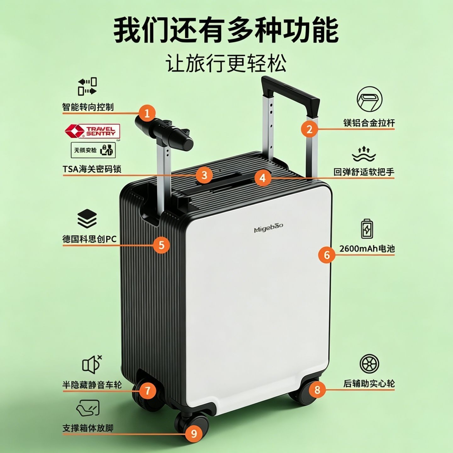 电动行李箱20寸可载人可骑行