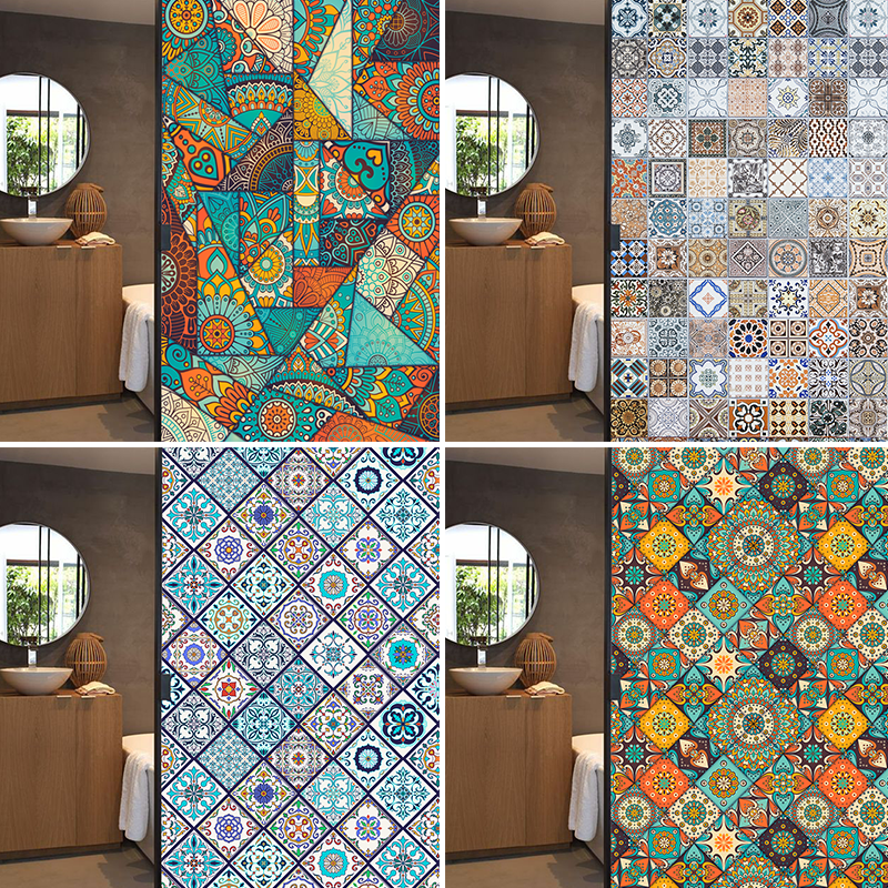 免胶卫生间玻璃贴纸透光不透明