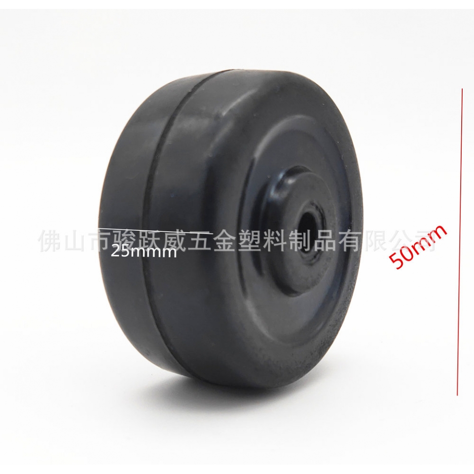 1.5寸2寸橡胶单轮脚轮小推车轮子