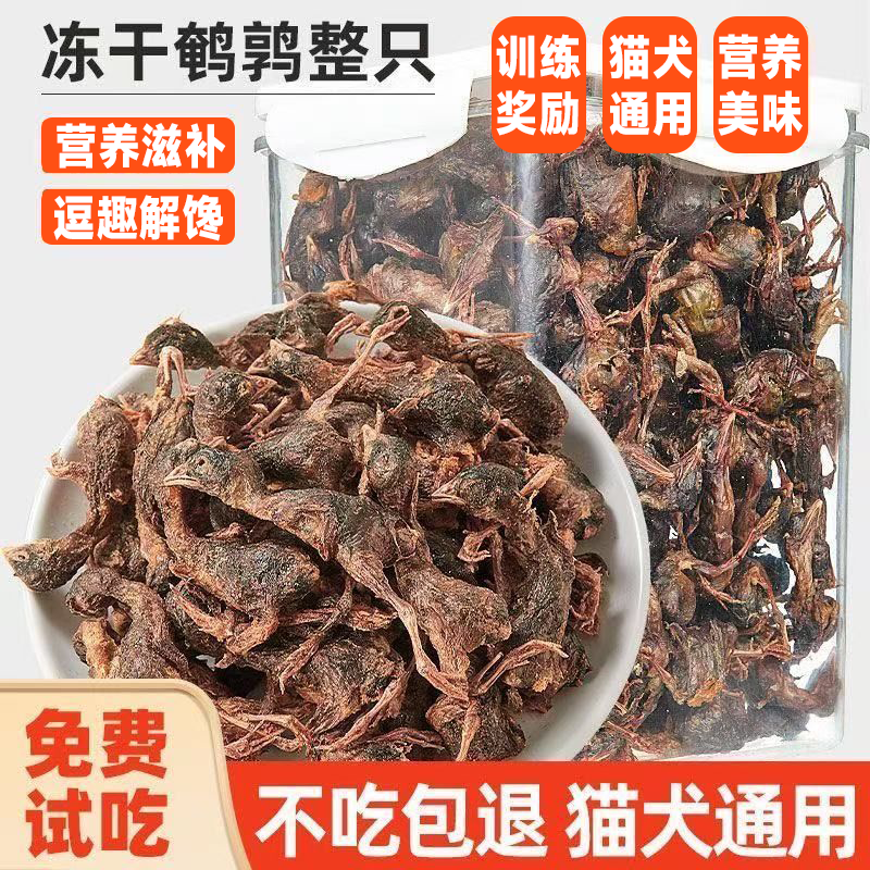 鹌鹑冻干猫零食狗狗宠物零食猫粮猫咪营养品健齿整只无毛增肥发腮,宠物/宠物食品及用品,猫风干零食/肉干/鱼干,淘宝优惠券,粉丝福利购,淘宝优惠卷