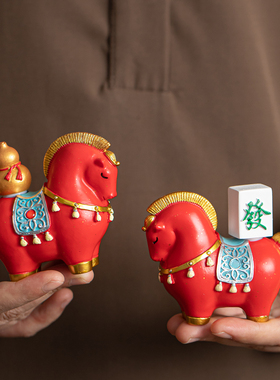 创意马上有钱树脂生肖摆件礼品套装商务活动年会送礼送客户伴手礼