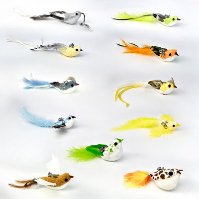 逗猫棒吸盘玩具可替换小鸟替换头